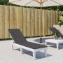 Cojín para tumbona tela gris antracita melange (75+105)x50x3 cm by vidaXL, Cushions for chairs and sofas - Ref: Foro24-400248...