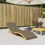 Kissen für Liegestuhl aus grauem Taupe-Melange-Stoff 200x60x4 cm von vidaXL, Kissen für Stühle und Sofas - Ref: Foro24-400251...