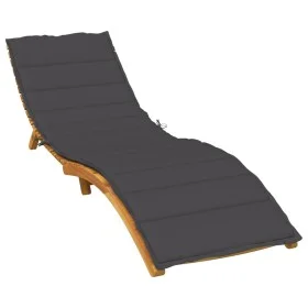 Kissen für Liegestuhl aus anthrazitgrauem Melange-Stoff 200x60x4 cm von vidaXL, Kissen für Stühle und Sofas - Ref: Foro24-400...