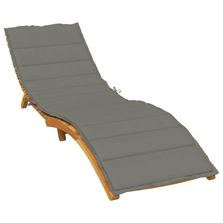 Kissen für Liegestuhl, dunkelgraues Melange-Gewebe, 200x50x4 cm. von vidaXL, Kissen für Stühle und Sofas - Ref: Foro24-400249...