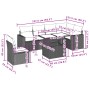 Gartensofagarnitur 7-teilig mit schwarzen Polstern aus synthetischem Rattan von vidaXL, Gartensets - Ref: Foro24-3267305, Pre...