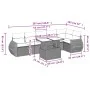 Gartensofagarnitur 7-teilig mit schwarzen Polstern aus synthetischem Rattan von vidaXL, Gartensets - Ref: Foro24-3268545, Pre...