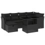 Set de sofás de jardín 7 pzas con cojines ratán sintético negro by vidaXL, Garden sets - Ref: Foro24-3274655, Price: 478,68 €...