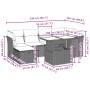Set de sofás de jardín 7 pzas con cojines ratán sintético negro by vidaXL, Garden sets - Ref: Foro24-3274655, Price: 478,68 €...