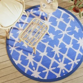 Außen Teppich ARAKIL blau und weiß Ø160 cm PP von vidaXL, Outdoor-Protektoren - Ref: Foro24-368491, Preis: 24,28 €, Rabatt: %