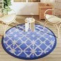 Außen Teppich ARAKIL blau und weiß Ø160 cm PP von vidaXL, Outdoor-Protektoren - Ref: Foro24-368491, Preis: 24,28 €, Rabatt: %