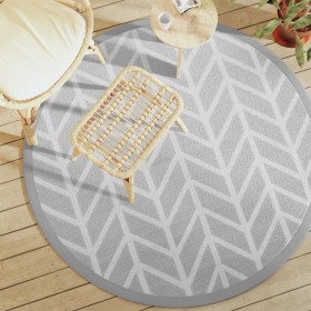 Alfombra de exterior ARAKIL gris Ø160 cm PP by vidaXL, Outdoor protectors - Ref: Foro24-368549, Price: 30,37 €, Discount: %