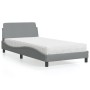Bett mit hellgrauer Stoffmatratze 100x200 cm von vidaXL, Betten und Lattenroste - Ref: Foro24-3208344, Preis: 238,53 €, Rabat...