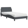 Bed with dark gray velvet mattress 100x200 cm by vidaXL, Beds and slatted bases - Ref: Foro24-3208352, Price: 296,74 €, Disco...
