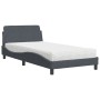 Bett mit dunkelgrauer Samtmatratze 100x200 cm von vidaXL, Betten und Lattenroste - Ref: Foro24-3208352, Preis: 263,72 €, Raba...