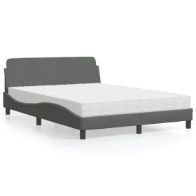 Bed with dark gray fabric mattress 120x200 cm by vidaXL, Beds and slatted bases - Ref: Foro24-3208365, Price: 320,67 €, Disco...