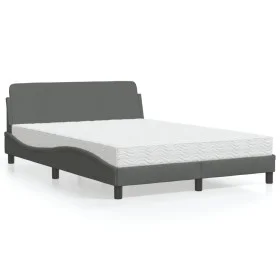 Bed with dark gray fabric mattress 120x200 cm by vidaXL, Beds and slatted bases - Ref: Foro24-3208365, Price: 315,39 €, Disco...