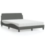 Bett mit dunkelgrauer Stoffmatratze 120x200 cm von vidaXL, Betten und Lattenroste - Ref: Foro24-3208365, Preis: 320,67 €, Rab...