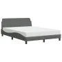 Bed with dark gray fabric mattress 120x200 cm by vidaXL, Beds and slatted bases - Ref: Foro24-3208365, Price: 315,39 €, Disco...
