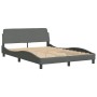 Bett mit dunkelgrauer Stoffmatratze 120x200 cm von vidaXL, Betten und Lattenroste - Ref: Foro24-3208365, Preis: 320,67 €, Rab...