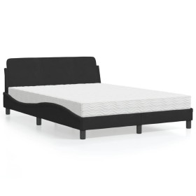 Bett mit schwarzer Samtmatratze 120x200 cm von vidaXL, Betten und Lattenroste - Ref: Foro24-3208373, Preis: 316,98 €, Rabatt: %