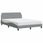 Bed with light gray fabric mattress 140x190 cm by vidaXL, Beds and slatted bases - Ref: Foro24-3208384, Price: 334,13 €, Disc...