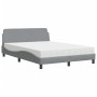 Bett mit hellgrauer Stoffmatratze 140x190 cm von vidaXL, Betten und Lattenroste - Ref: Foro24-3208384, Preis: 339,78 €, Rabat...