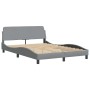 Bett mit hellgrauer Stoffmatratze 140x190 cm von vidaXL, Betten und Lattenroste - Ref: Foro24-3208384, Preis: 339,78 €, Rabat...
