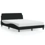 Bed with black fabric mattress 140x190 cm by vidaXL, Beds and slatted bases - Ref: Foro24-3208386, Price: 335,40 €, Discount: %