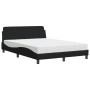 Bed with black fabric mattress 140x190 cm by vidaXL, Beds and slatted bases - Ref: Foro24-3208386, Price: 340,28 €, Discount: %