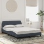 Bett mit dunkelgrauer Samtmatratze 140x190 cm von vidaXL, Betten und Lattenroste - Ref: Foro24-3208392, Preis: 339,86 €, Raba...