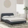 Cama con colchón terciopelo gris oscuro 140x190 cm de vidaXL, Camas y somieres - Ref: Foro24-3208392, Precio: 334,08 €, Descu...
