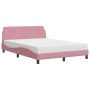 Bett mit rosa Samtmatratze 140x200 cm von vidaXL, Betten und Lattenroste - Ref: Foro24-3208416, Preis: 346,59 €, Rabatt: %