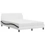 Bett mit schwarz-weißer Kunstledermatratze 140x200 cm von vidaXL, Betten und Lattenroste - Ref: Foro24-3208423, Preis: 373,04...