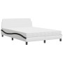 Bett mit schwarz-weißer Kunstledermatratze 140x200 cm von vidaXL, Betten und Lattenroste - Ref: Foro24-3208423, Preis: 380,25...