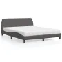 Bett mit grauer Kunstledermatratze 160x200 cm von vidaXL, Betten und Lattenroste - Ref: Foro24-3208440, Preis: 356,07 €, Raba...