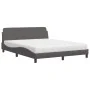 Bett mit grauer Kunstledermatratze 160x200 cm von vidaXL, Betten und Lattenroste - Ref: Foro24-3208440, Preis: 356,07 €, Raba...