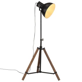 Lámpara de pie negra 25 W E27 75x75x90-150 cm