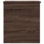 Caja de almacenaje madera ingeniería roble marrón 40x42x46 cm