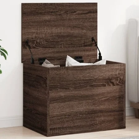 Caja de almacenaje madera ingeniería roble marrón 60x42x46 cm by vidaXL, Storage trunks - Ref: Foro24-840659, Price: 63,43 €,...
