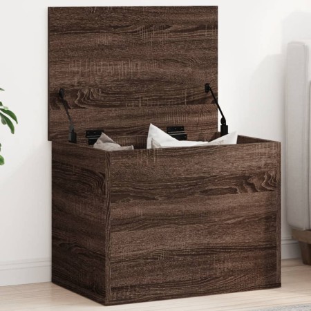 Caja de almacenaje madera ingeniería roble marrón 60x42x46 cm by vidaXL, Storage trunks - Ref: Foro24-840659, Price: 64,49 €,...