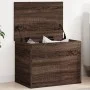 Caja de almacenaje madera ingeniería roble marrón 60x42x46 cm by vidaXL, Storage trunks - Ref: Foro24-840659, Price: 63,43 €,...