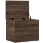 Caja de almacenaje madera ingeniería roble marrón 60x42x46 cm by vidaXL, Storage trunks - Ref: Foro24-840659, Price: 63,43 €,...
