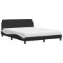 Bett mit schwarz-weißer Kunstledermatratze 160x200 cm von vidaXL, Betten und Lattenroste - Ref: Foro24-3208442, Preis: 367,24...