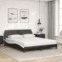 Bett mit schwarz-weißer Kunstledermatratze 160x200 cm von vidaXL, Betten und Lattenroste - Ref: Foro24-3208442, Preis: 367,24...