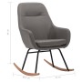 Hellgrauer Stoffschaukelstuhl von vidaXL, Schaukelstühle - Ref: Foro24-289537, Preis: 146,26 €, Rabatt: %