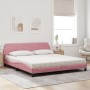 Bett mit rosa Samtmatratze 180x200 cm von vidaXL, Betten und Lattenroste - Ref: Foro24-3208456, Preis: 381,19 €, Rabatt: %