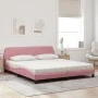 Cama con colchón terciopelo rosa 180x200 cm de vidaXL, Camas y somieres - Ref: Foro24-3208456, Precio: 374,51 €, Descuento: %