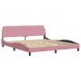 Bett mit rosa Samtmatratze 180x200 cm von vidaXL, Betten und Lattenroste - Ref: Foro24-3208456, Preis: 381,19 €, Rabatt: %