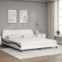 Bett mit schwarz-weißer Kunstledermatratze 180x200 cm von vidaXL, Betten und Lattenroste - Ref: Foro24-3208463, Preis: 400,84...