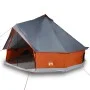 Tienda familiar tipi 10 personas impermeable gris naranja de vidaXL, Tiendas de campaña - Ref: Foro24-94596, Precio: 231,96 €...