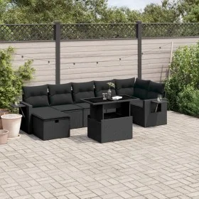 Set de sofás de jardín 8 piezas y cojines ratán sintético negro von vidaXL, Gartensets - Ref: Foro24-3274985, Preis: 571,65 €...