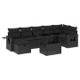Set de sofás de jardín 8 piezas y cojines ratán sintético negro von vidaXL, Gartensets - Ref: Foro24-3274985, Preis: 547,42 €...