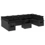 Set de sofás de jardín 11 pzas y cojines ratán sintético negro by vidaXL, Garden sets - Ref: Foro24-3268145, Price: 780,76 €,...