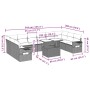 Set de sofás de jardín 11 pzas y cojines ratán sintético negro by vidaXL, Garden sets - Ref: Foro24-3268145, Price: 733,42 €,...